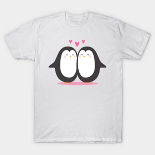 Cartoon Penguin Lover Art T-Shirt